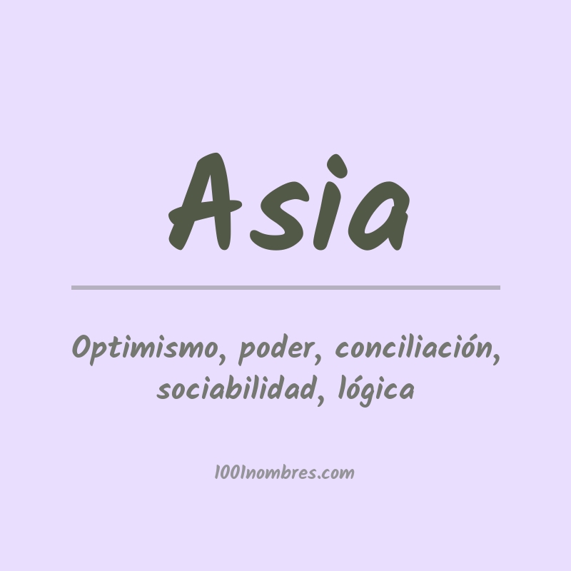 Significado del nombre Asia