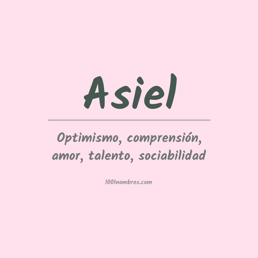 Significado del nombre Asiel