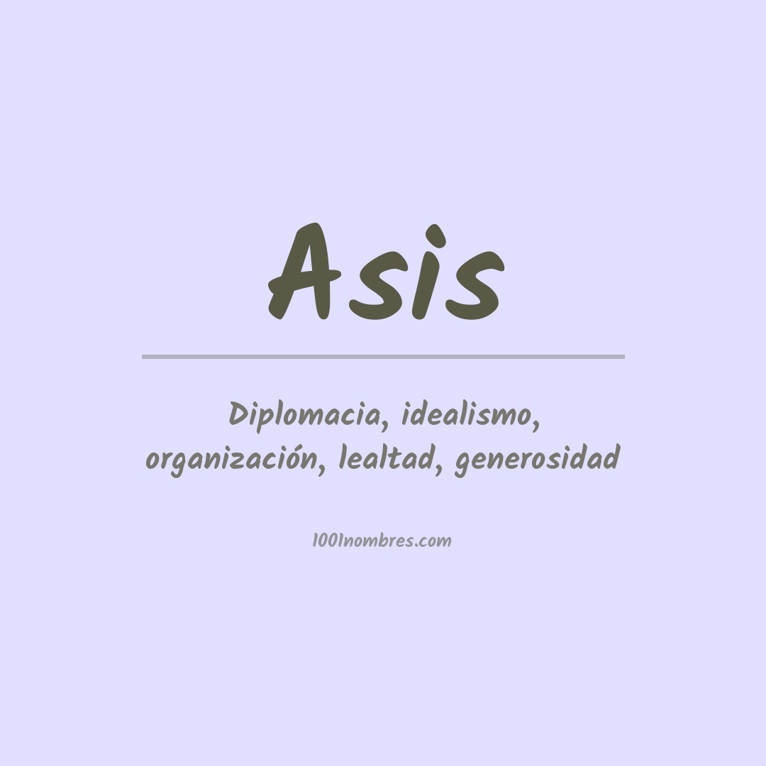 Significado del nombre Asis Significado del nombre Asis