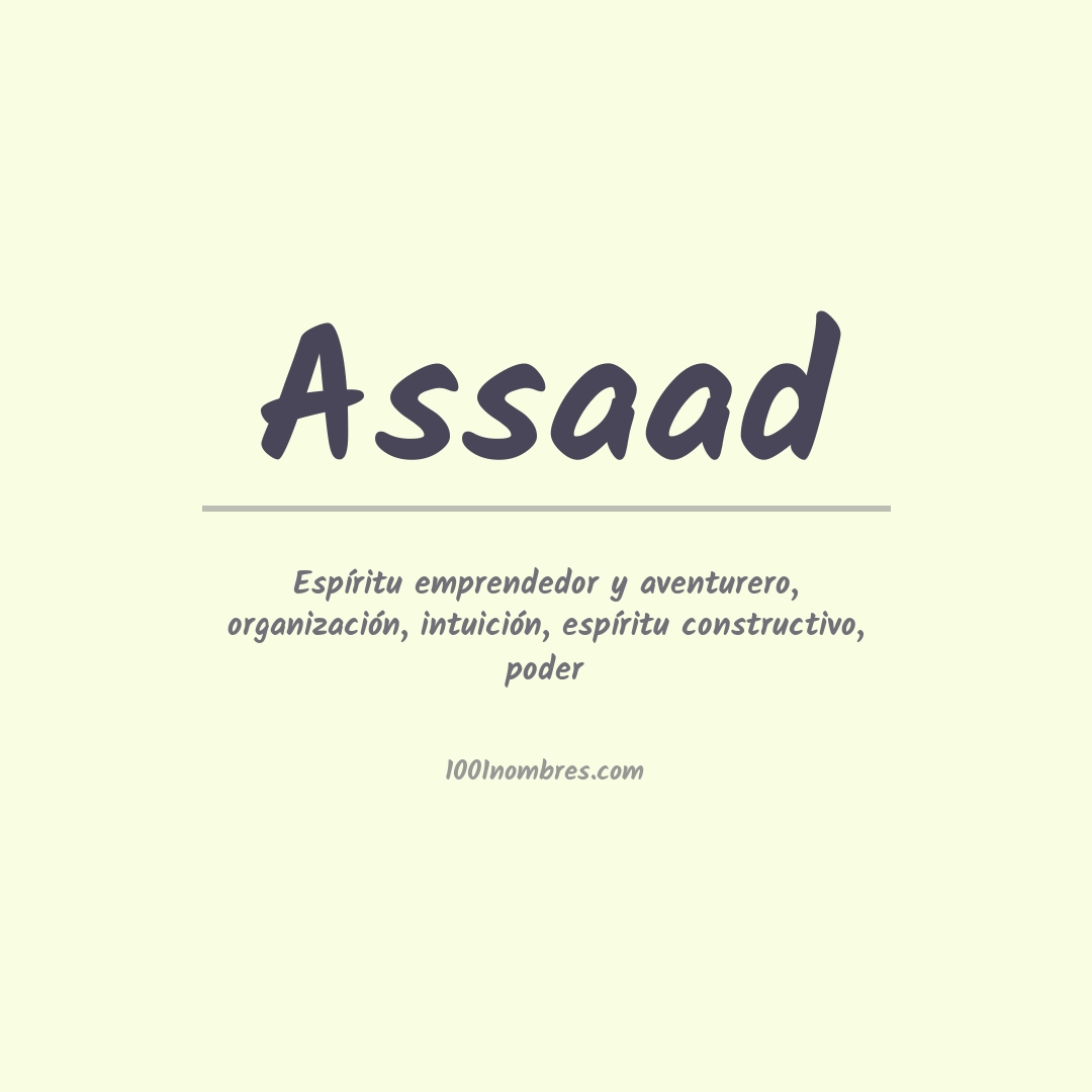 Significado del nombre Assaad