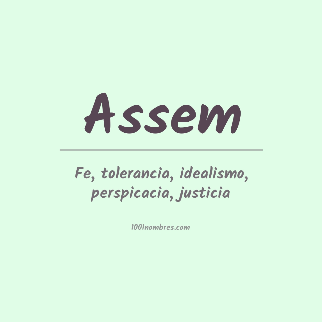 Significado del nombre Assem