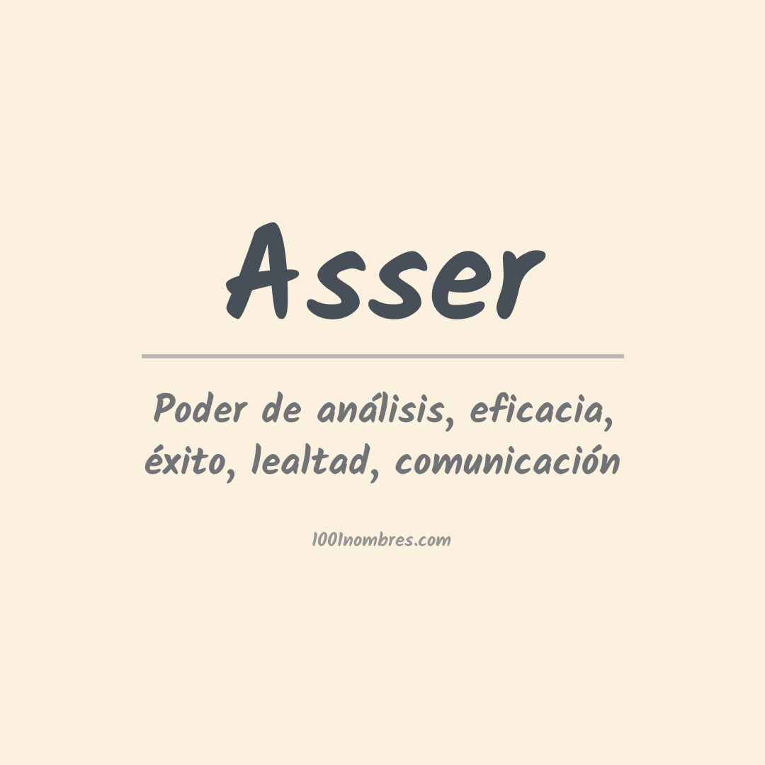 Significado del nombre Asser