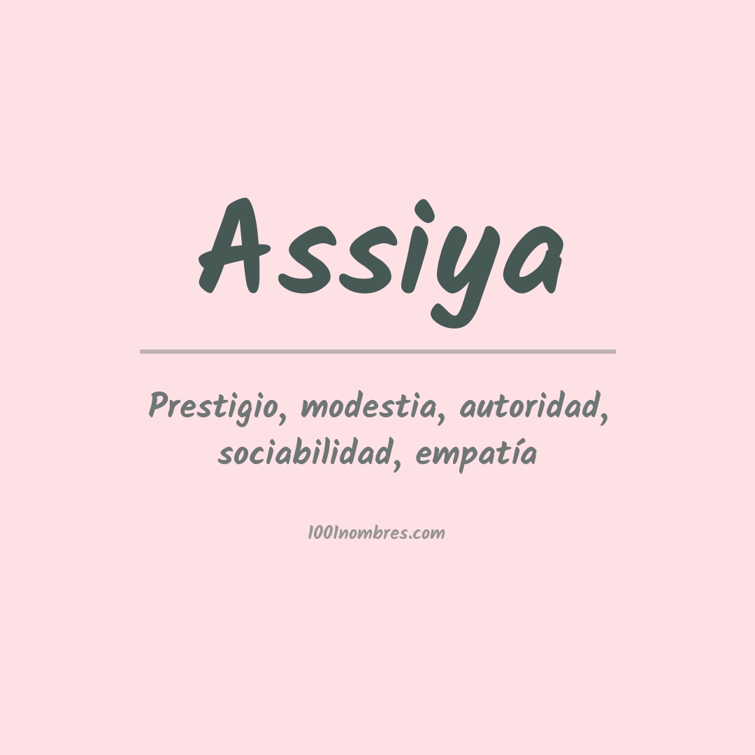 Significado del nombre Assiya