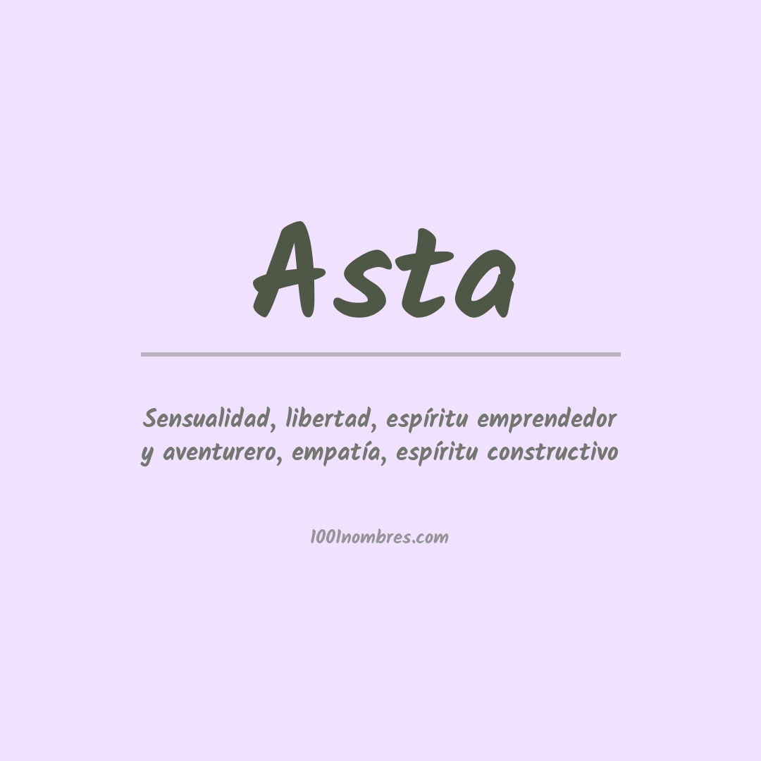 Significado del nombre Asta