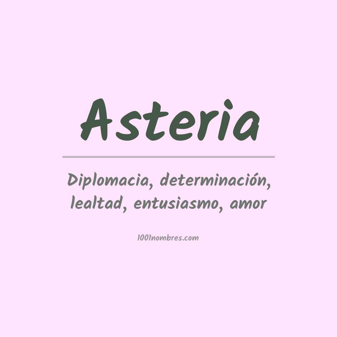 Significado del nombre Asteria