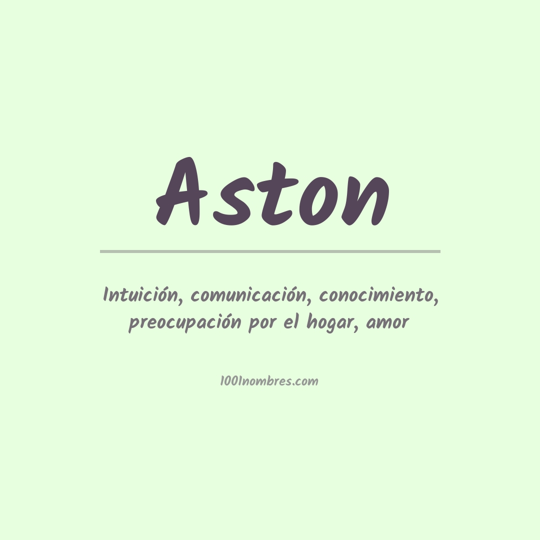 Significado del nombre Aston