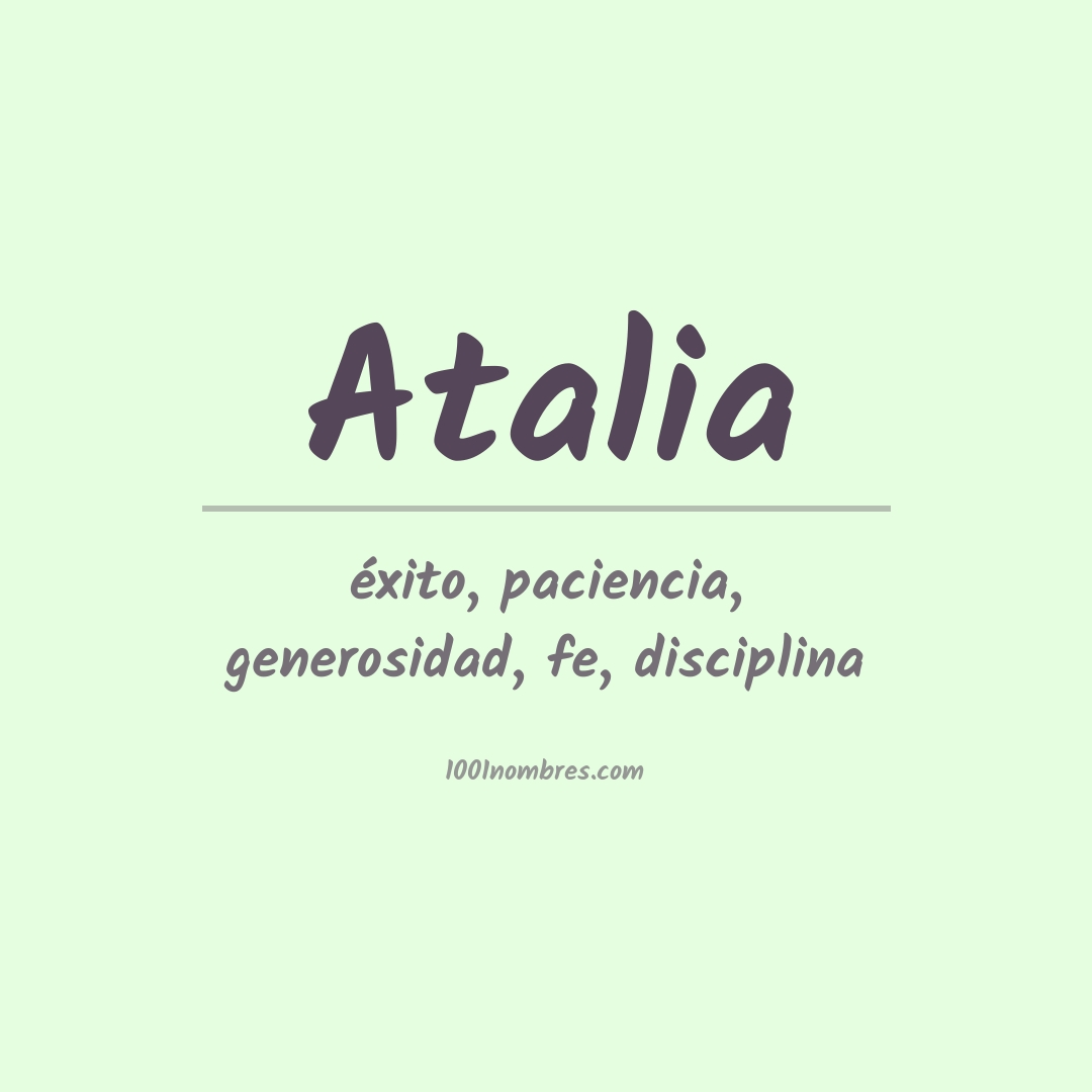 Significado del nombre Atalia