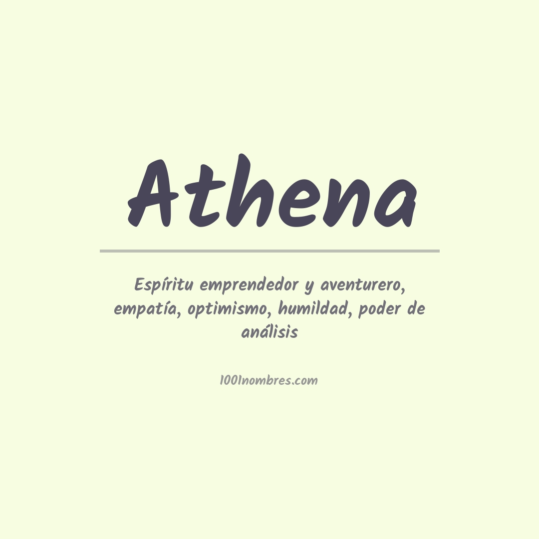 Significado del nombre Athena