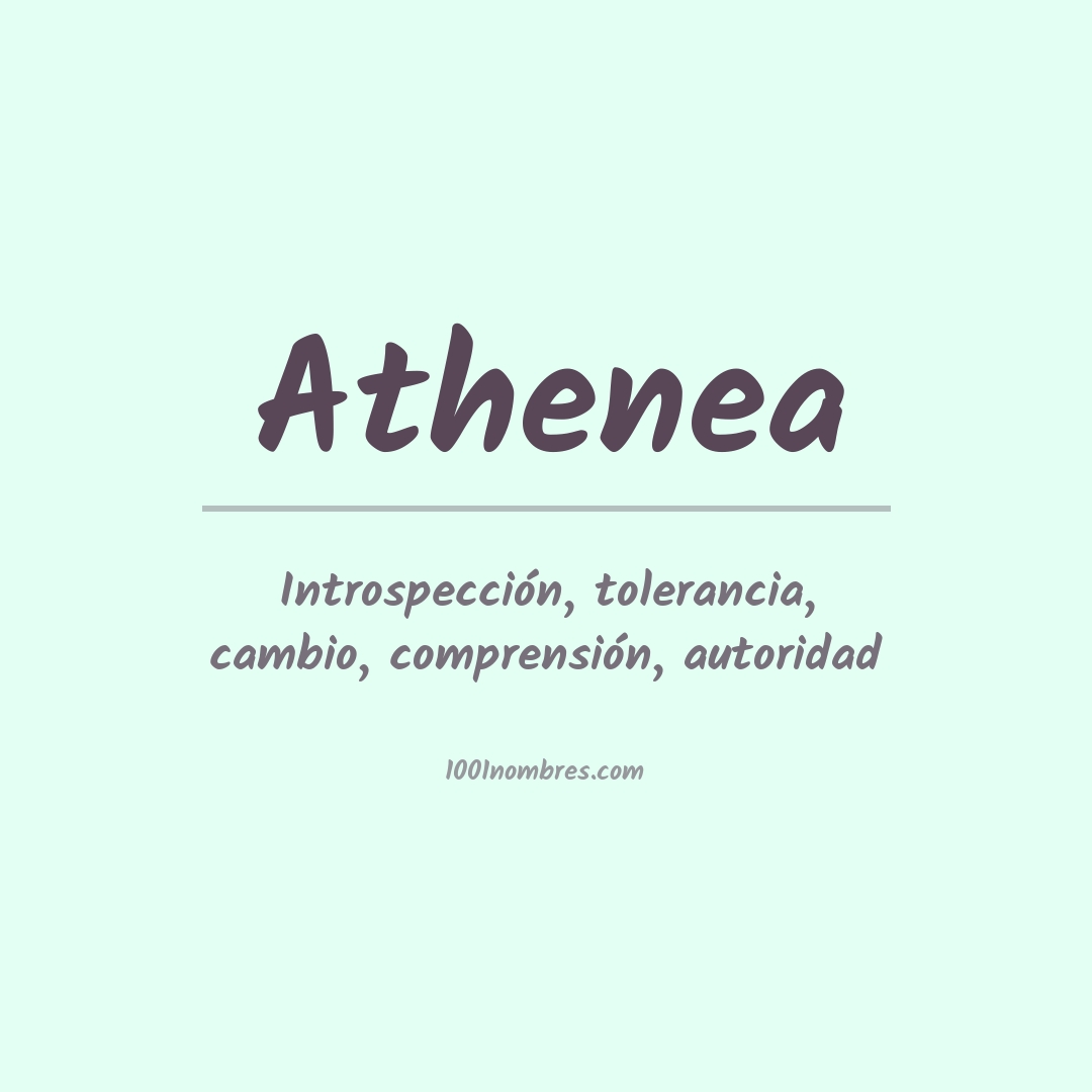 Significado del nombre Athenea