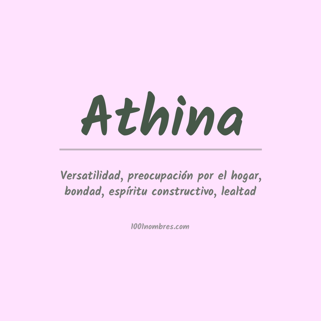 Significado del nombre Athina Significado del nombre Athina