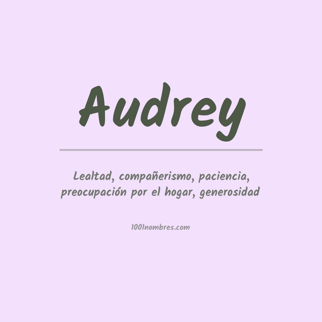 Significado del nombre Audrey