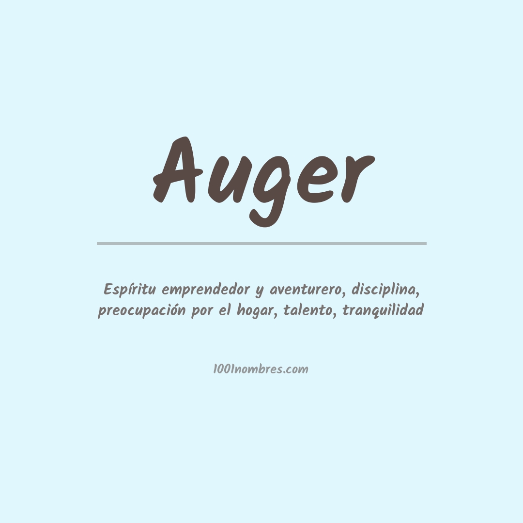 Significado del nombre Auger