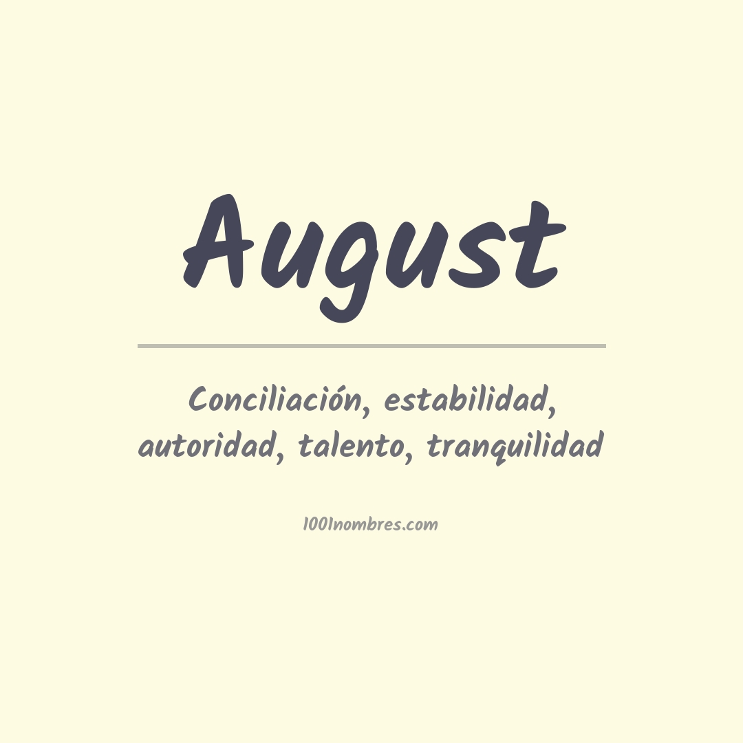 Significado del nombre August