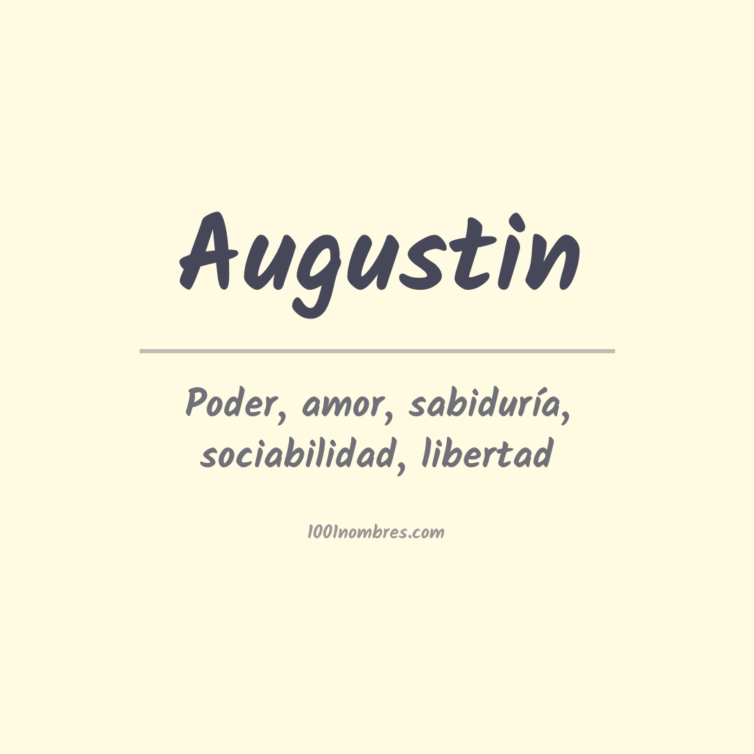 Significado del nombre Augustin