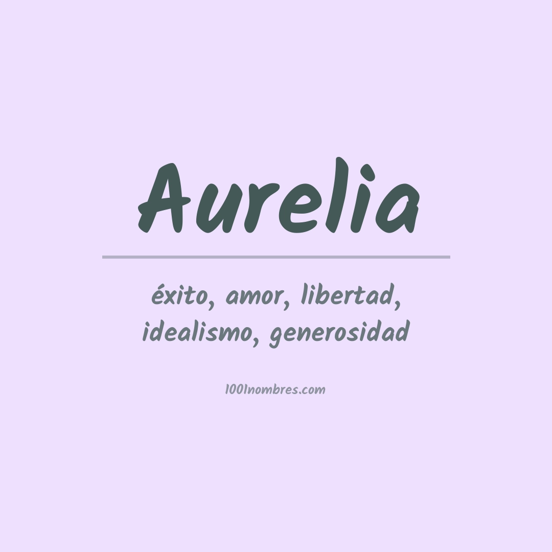 Significado del nombre Aurelia