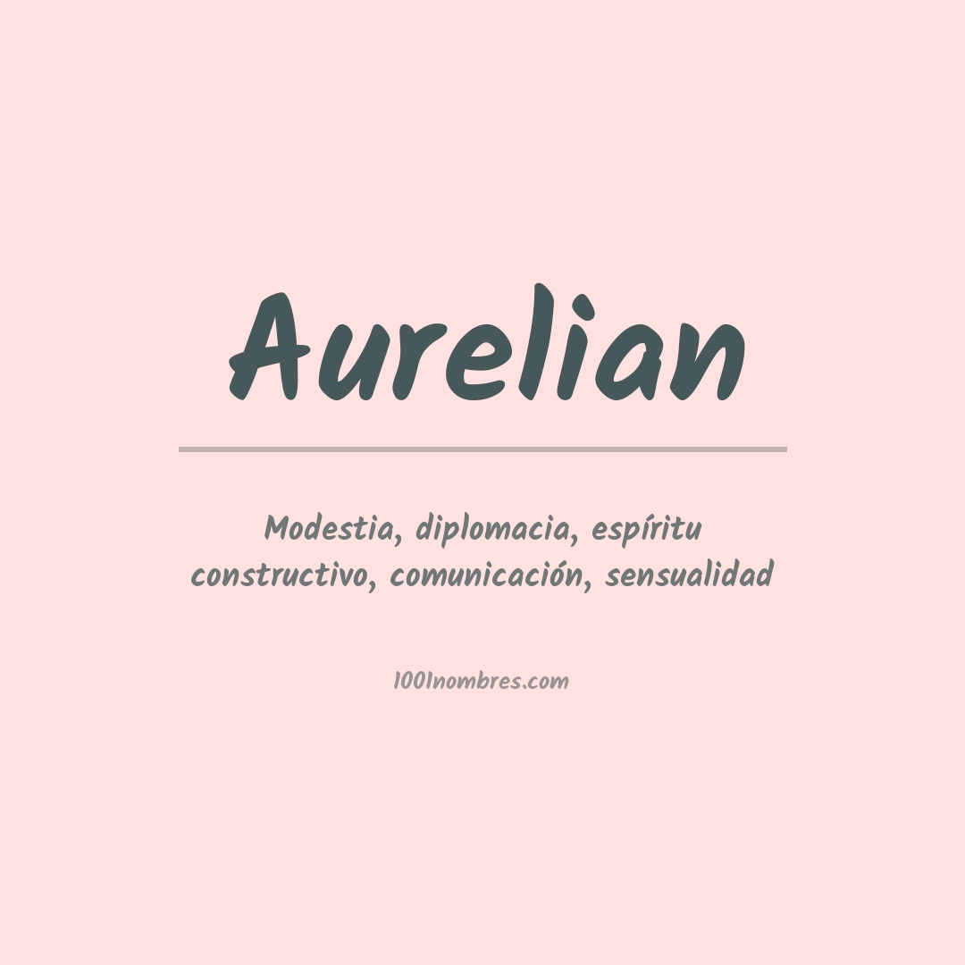 Significado del nombre Aurelian Significado del nombre Aurelian