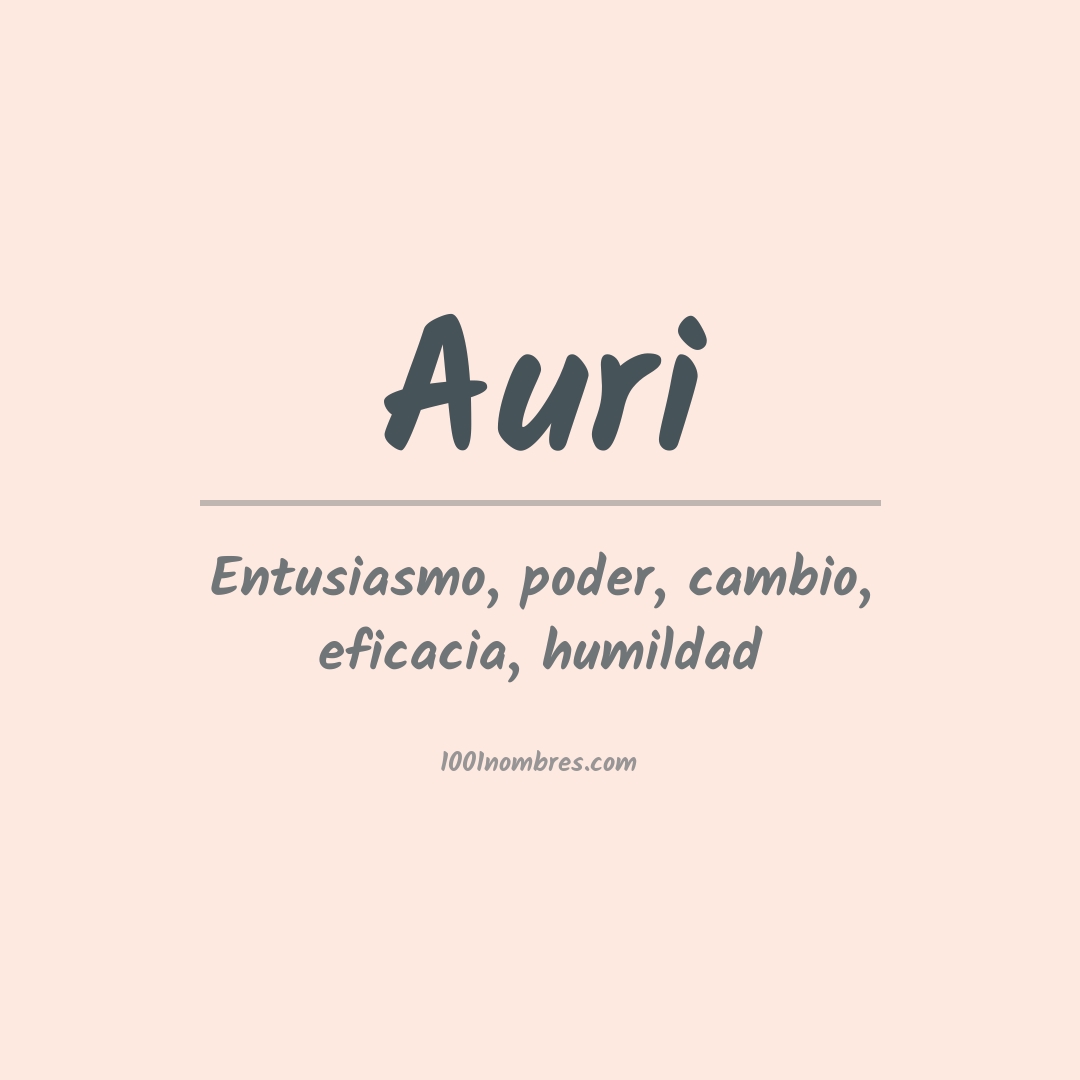 Significado del nombre Auri