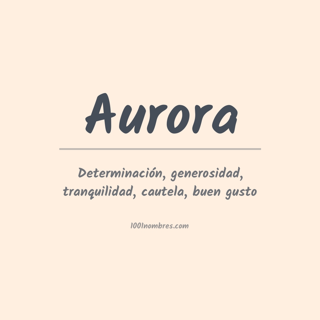Significado del nombre Aurora
