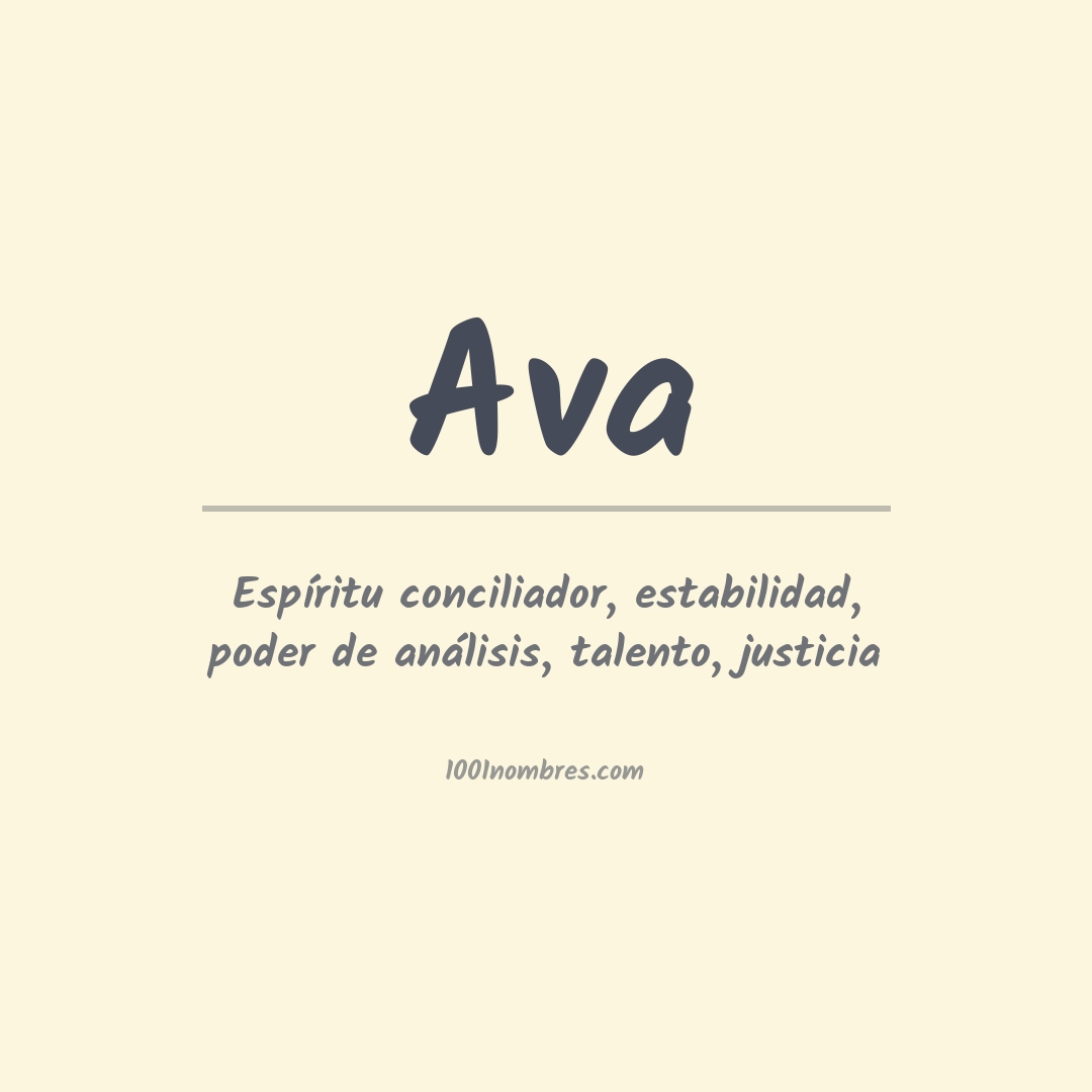 Significado del nombre Ava