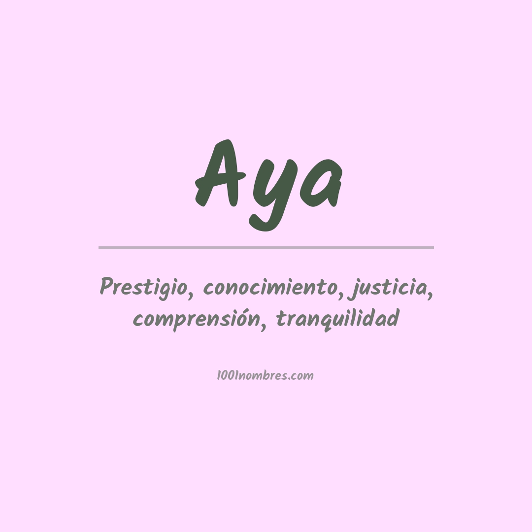 Significado del nombre Aya