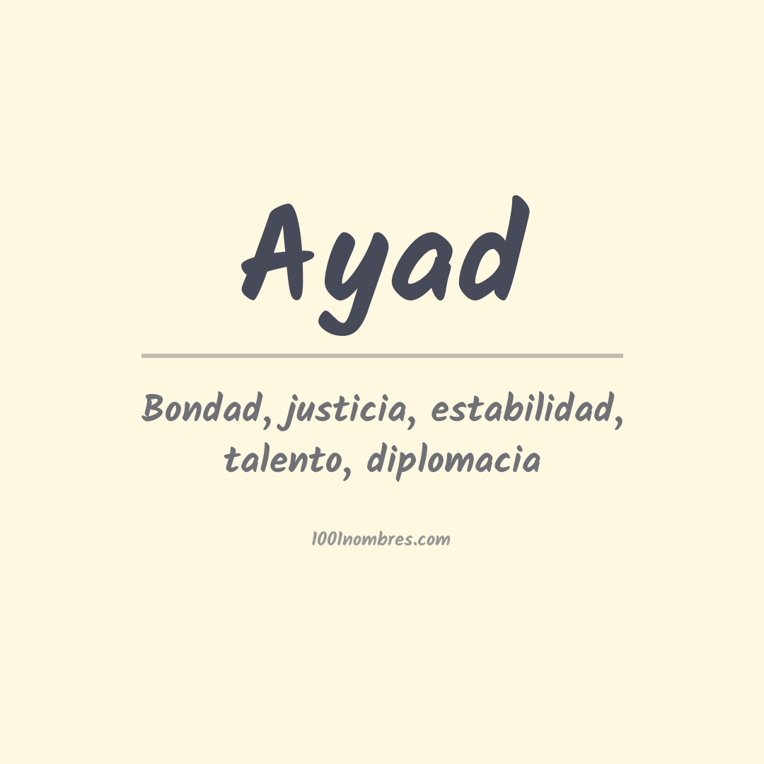 Significado del nombre Ayad Significado del nombre Ayad