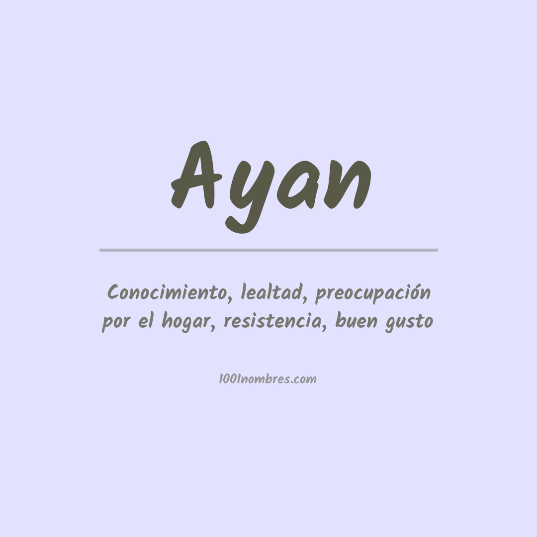 Significado del nombre Ayan