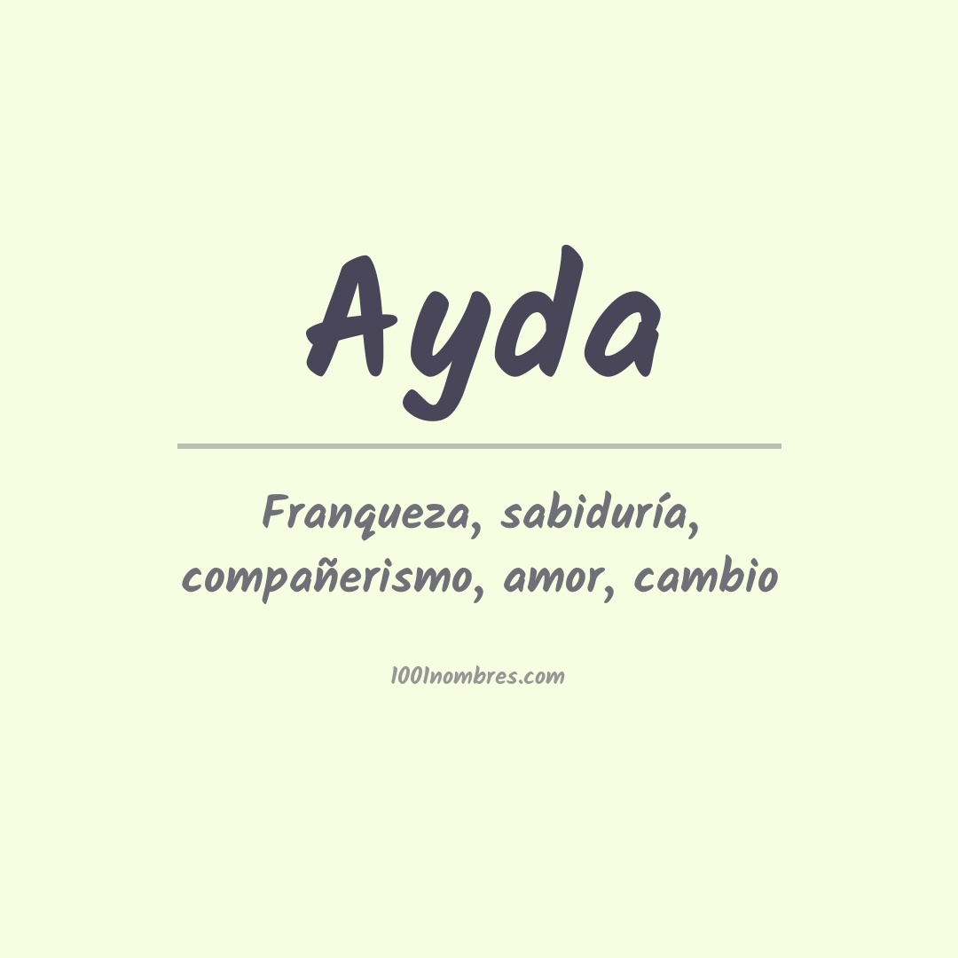 Significado del nombre Ayda