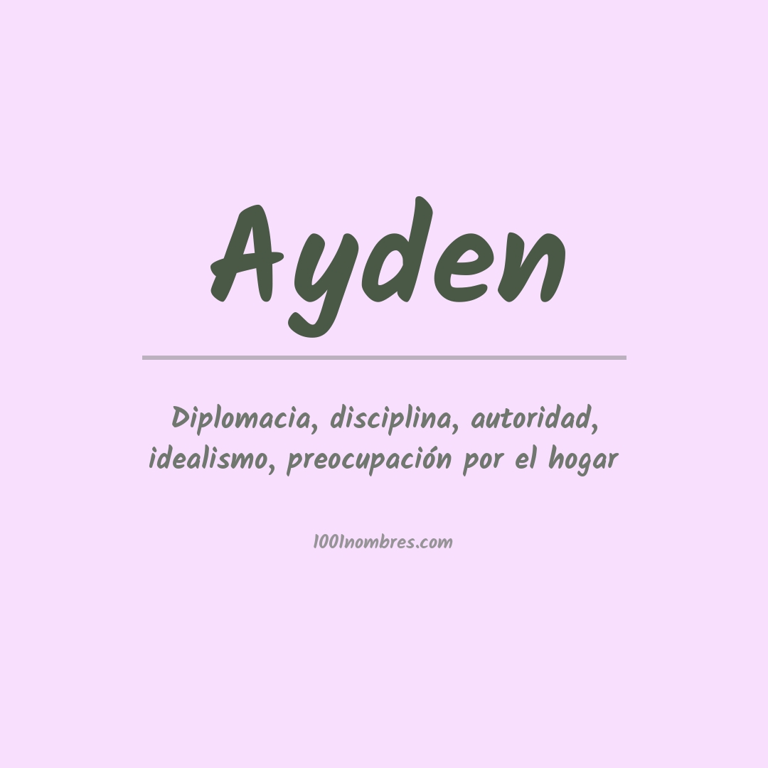 Significado del nombre Ayden