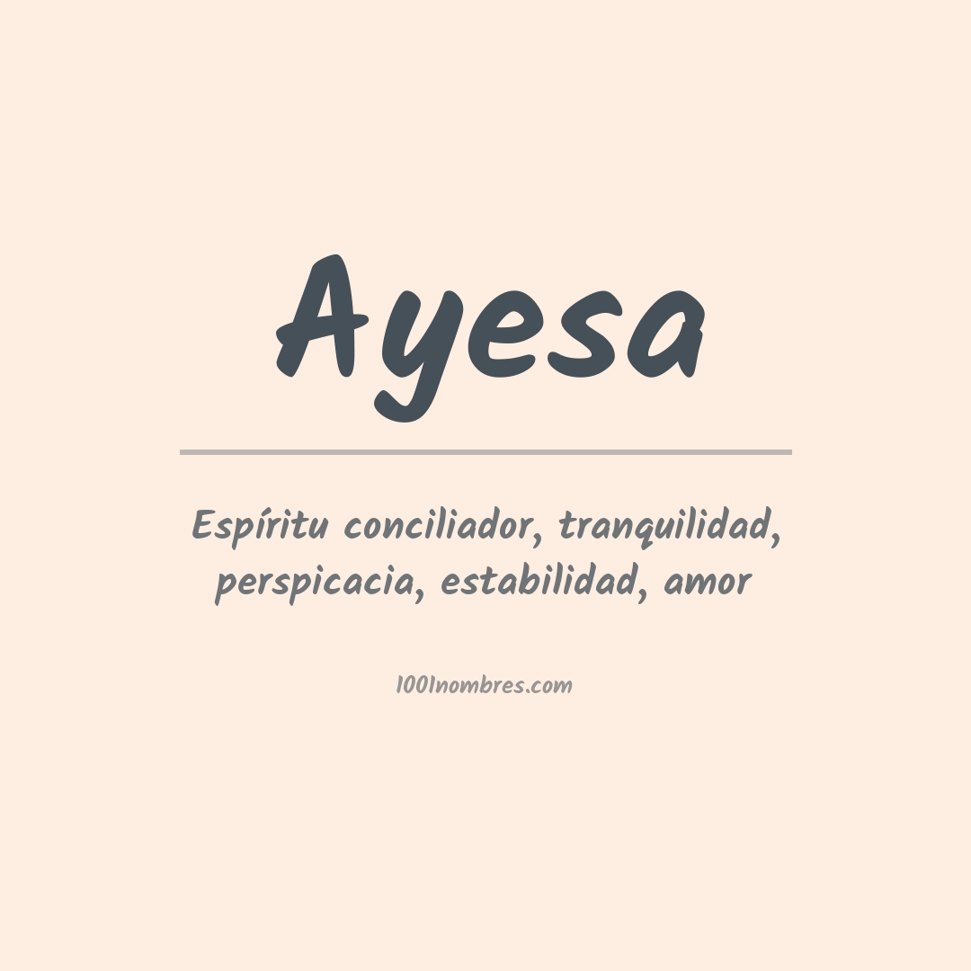 Significado del nombre Ayesa