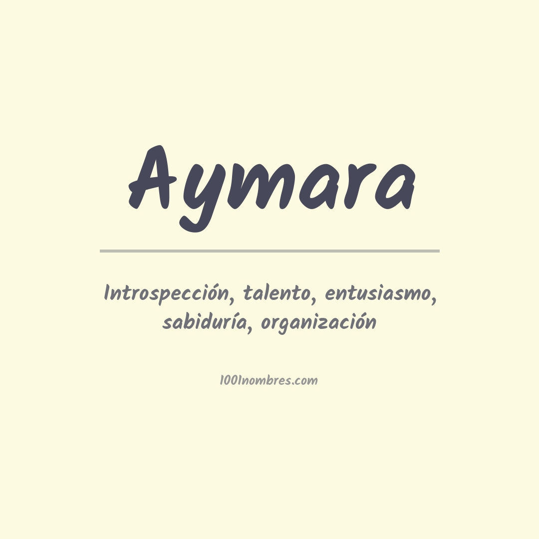 Significado del nombre Aymara