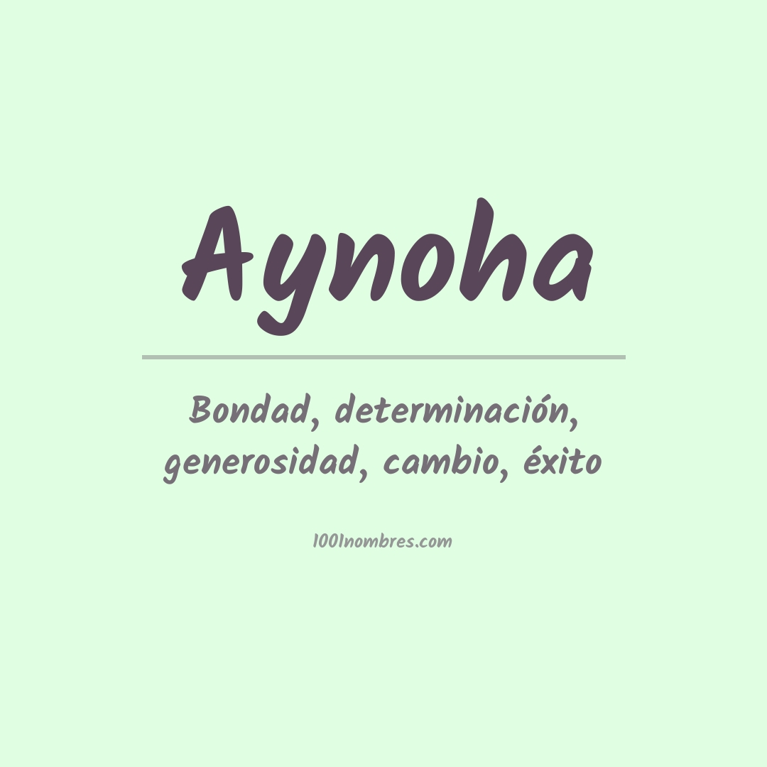 Significado del nombre Aynoha Significado del nombre Aynoha