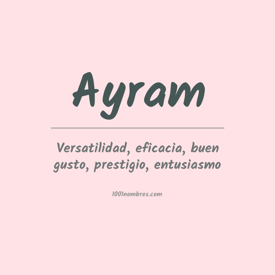 Significado del nombre Ayram