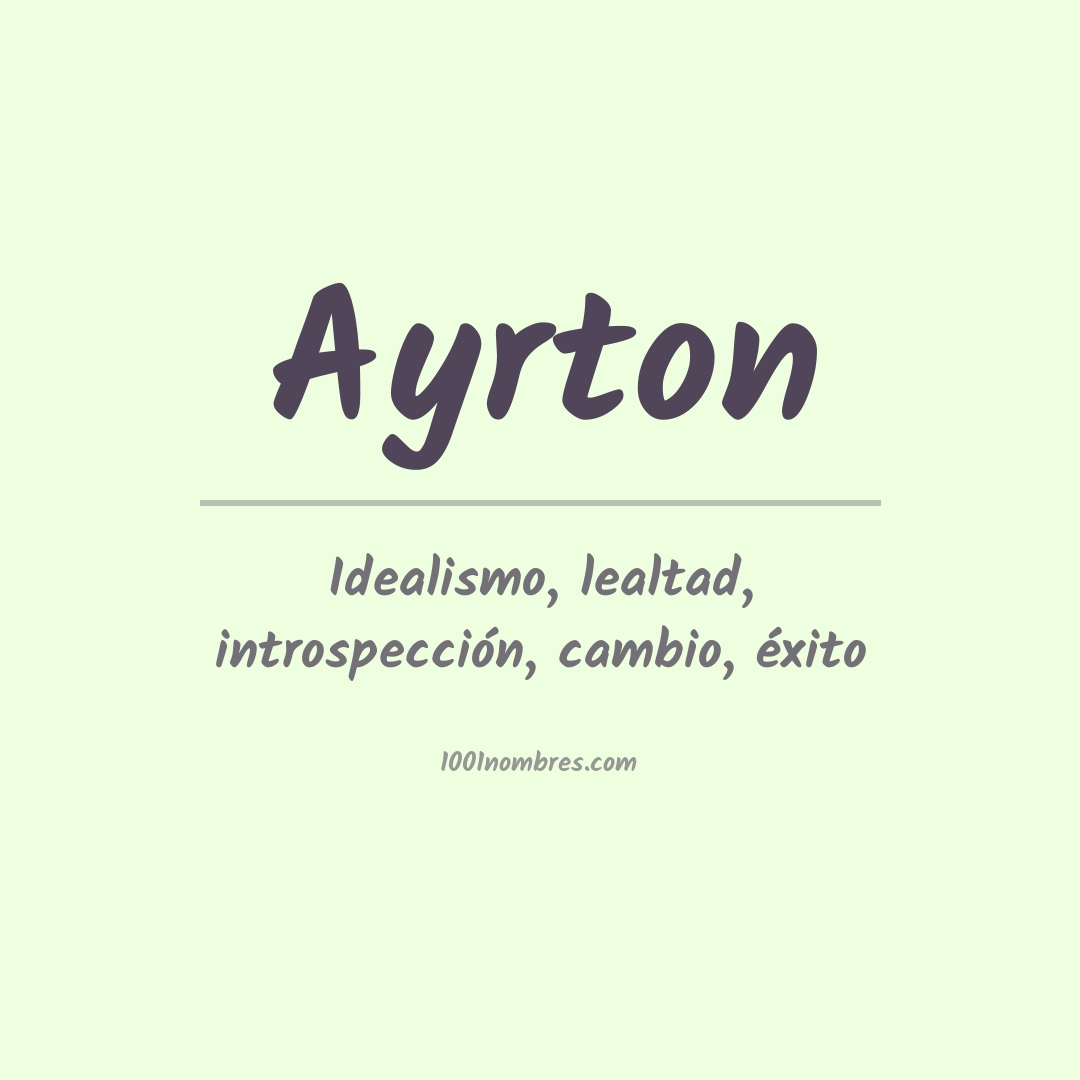 Significado del nombre Ayrton