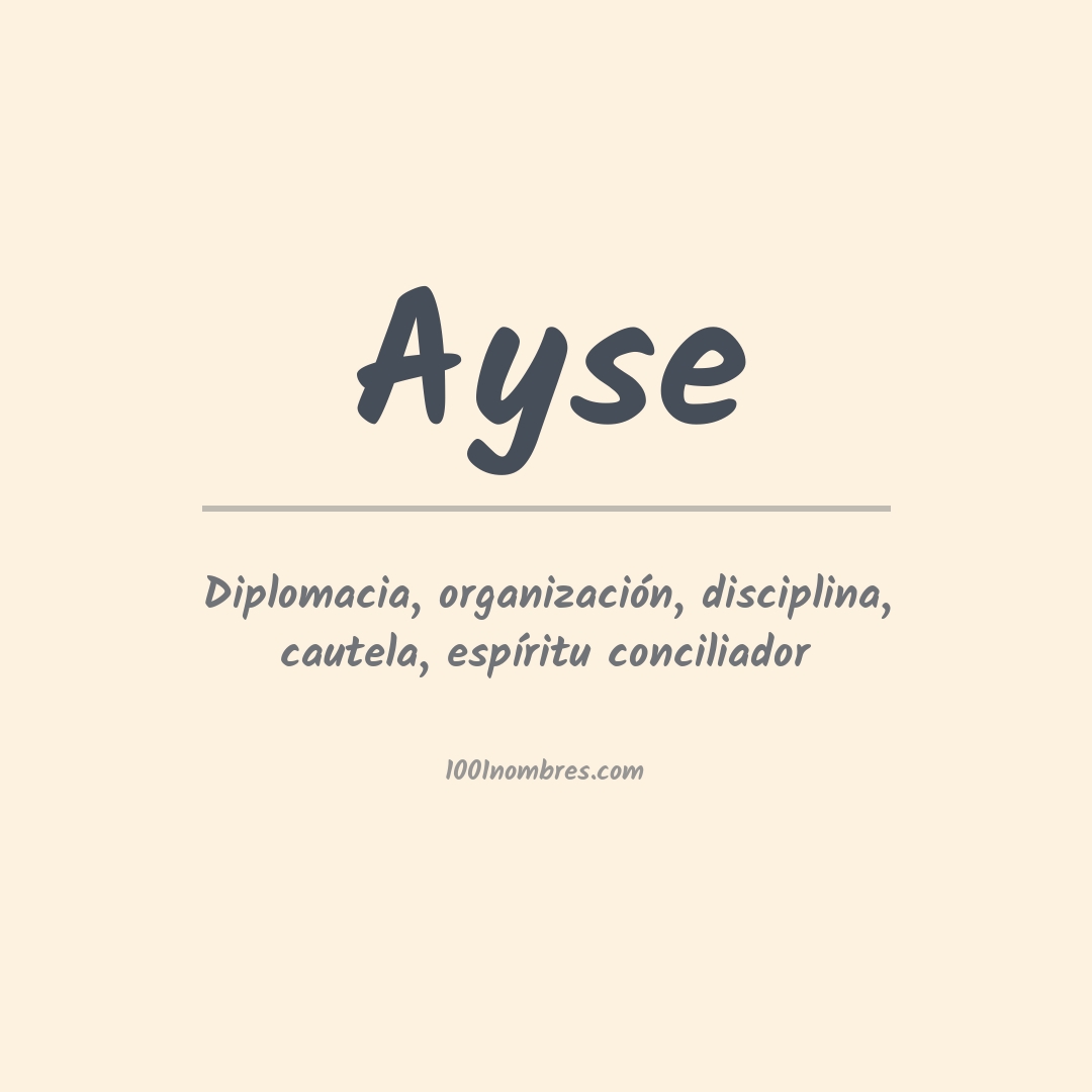 Significado del nombre Ayse