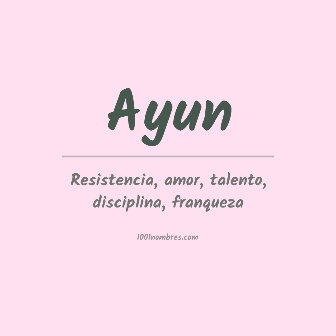 Significado del nombre Ayun Significado del nombre Ayun