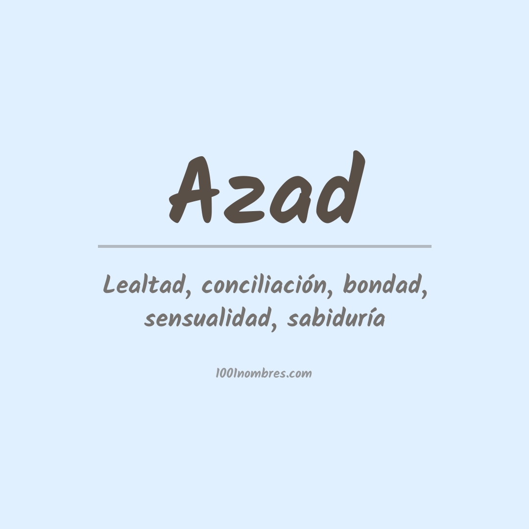 Significado del nombre Azad
