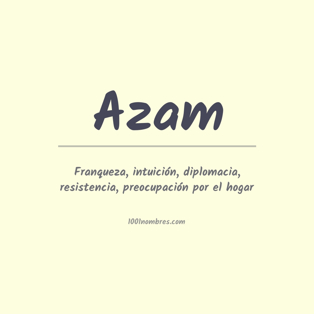 Significado del nombre Azam