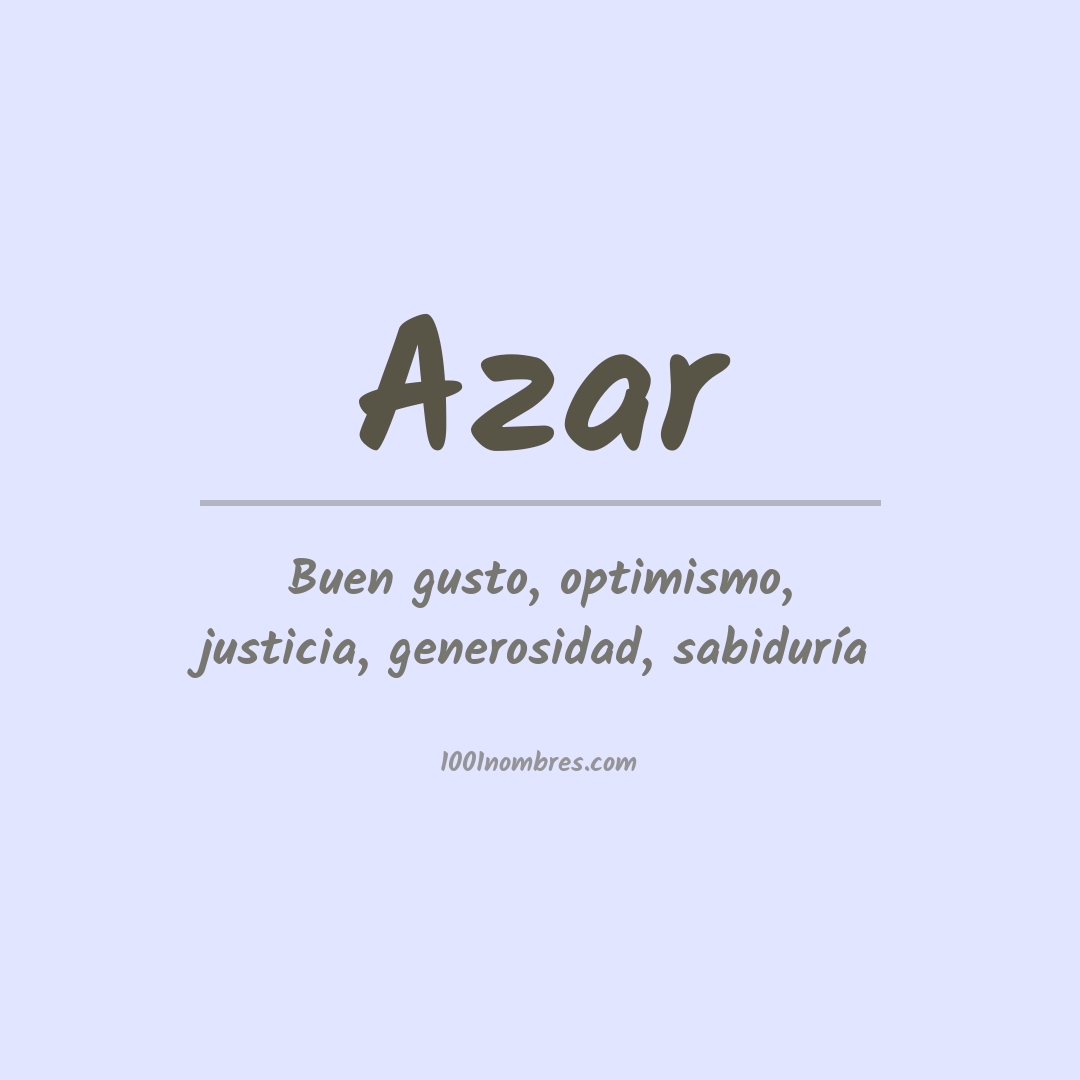 Significado del nombre Azar