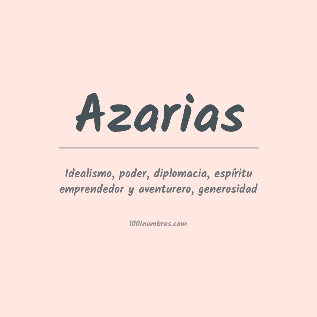 Significado del nombre Azarias