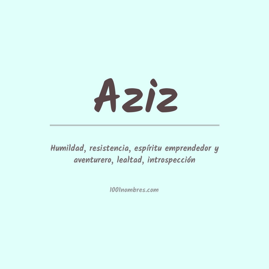 Significado del nombre Aziz