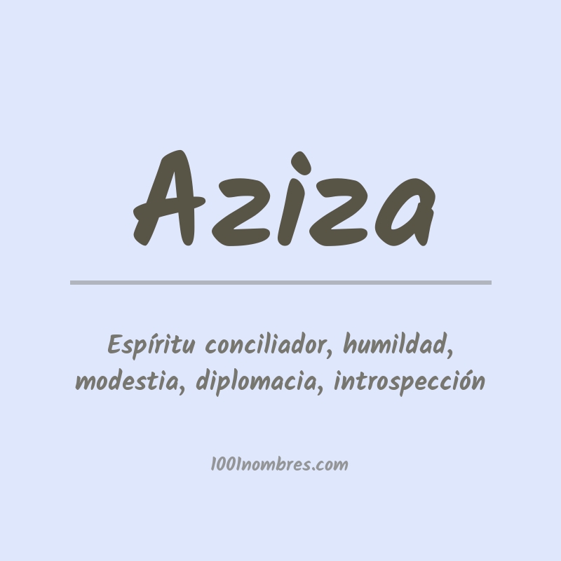 Significado del nombre Aziza