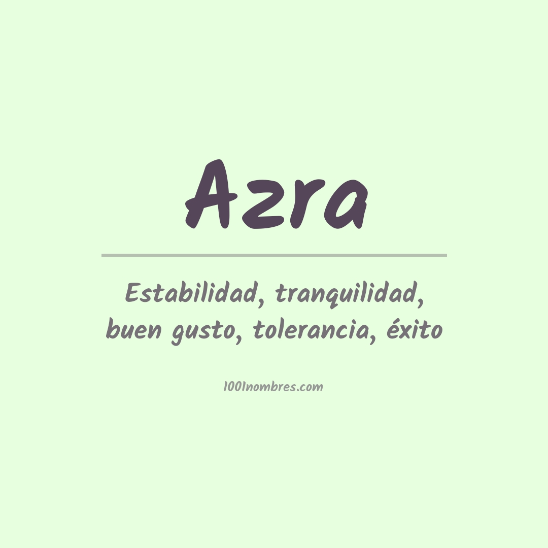 Significado del nombre Azra