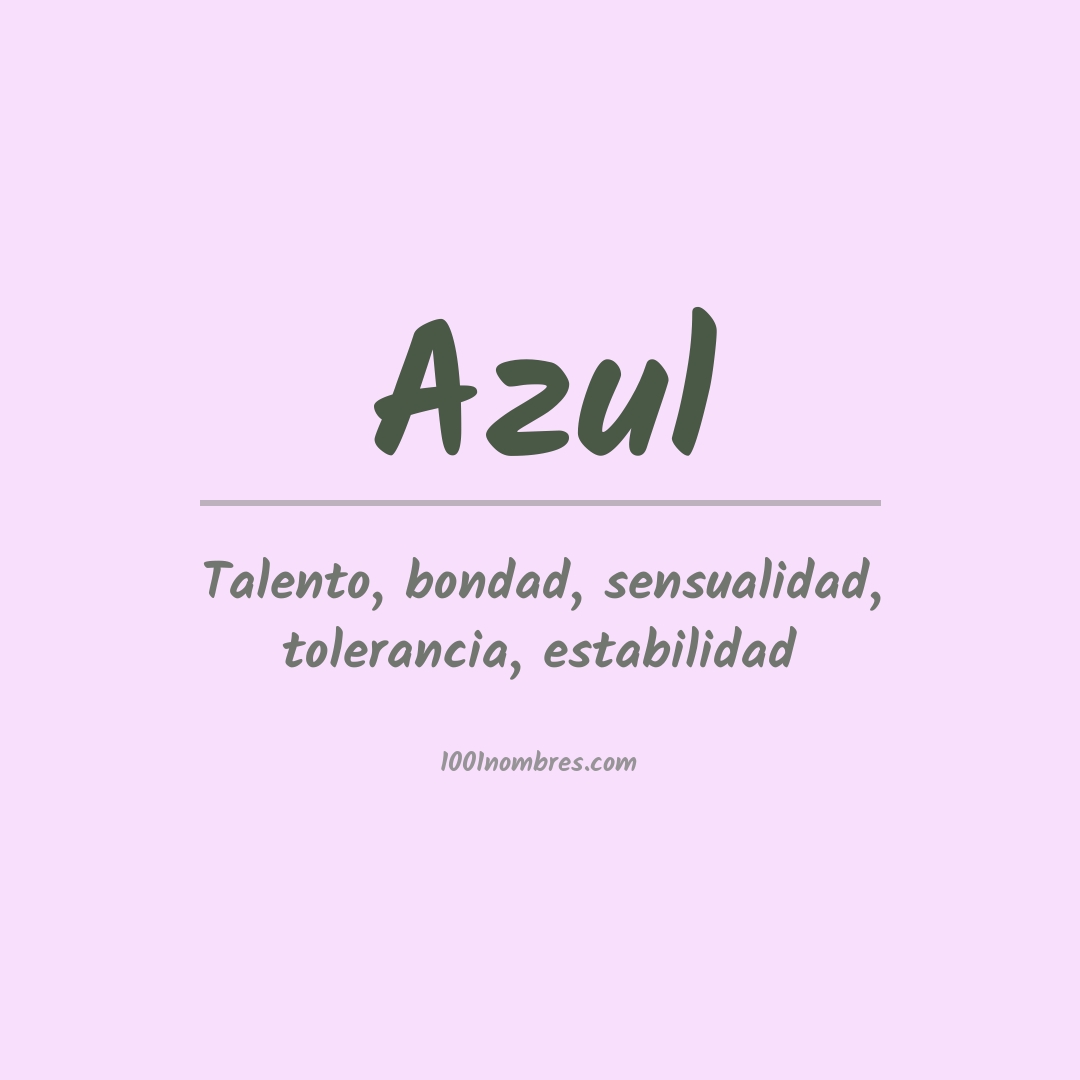 Significado del nombre Azul