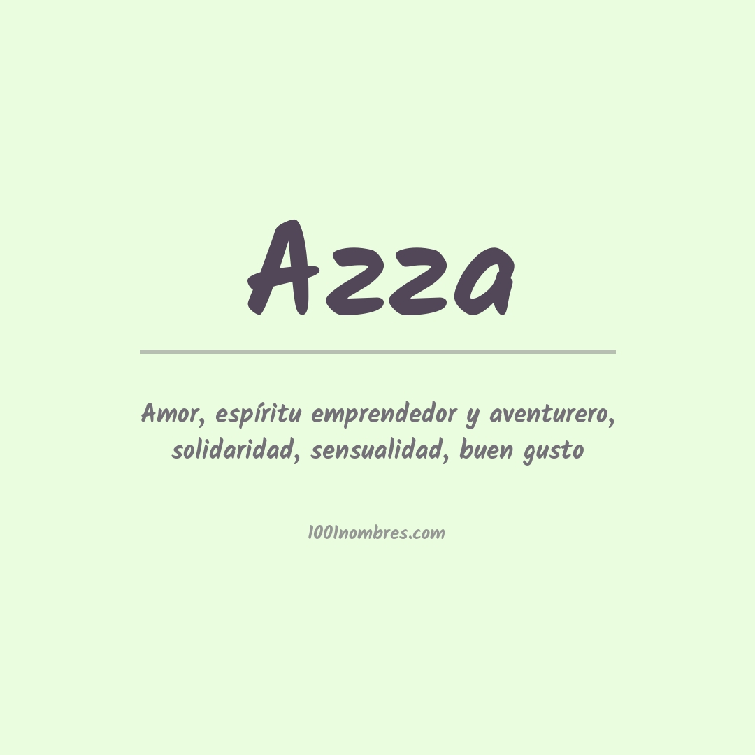 Significado del nombre Azza Significado del nombre Azza