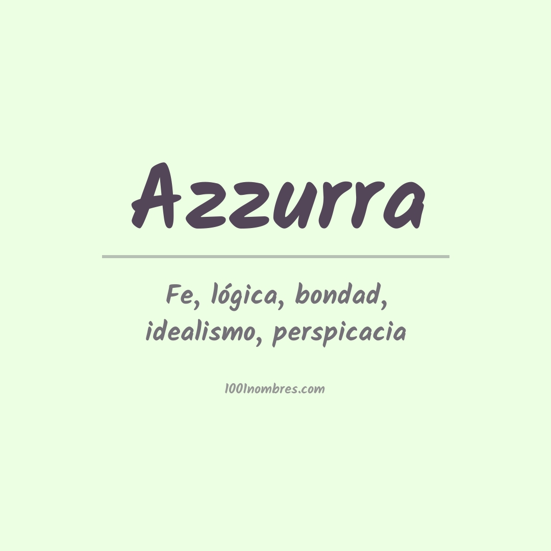 Significado del nombre Azzurra Significado del nombre Azzurra