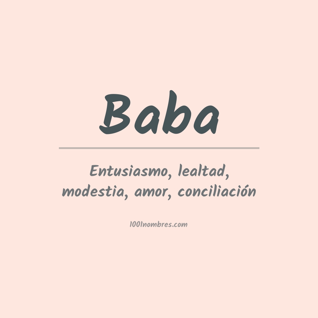 Significado del nombre Baba