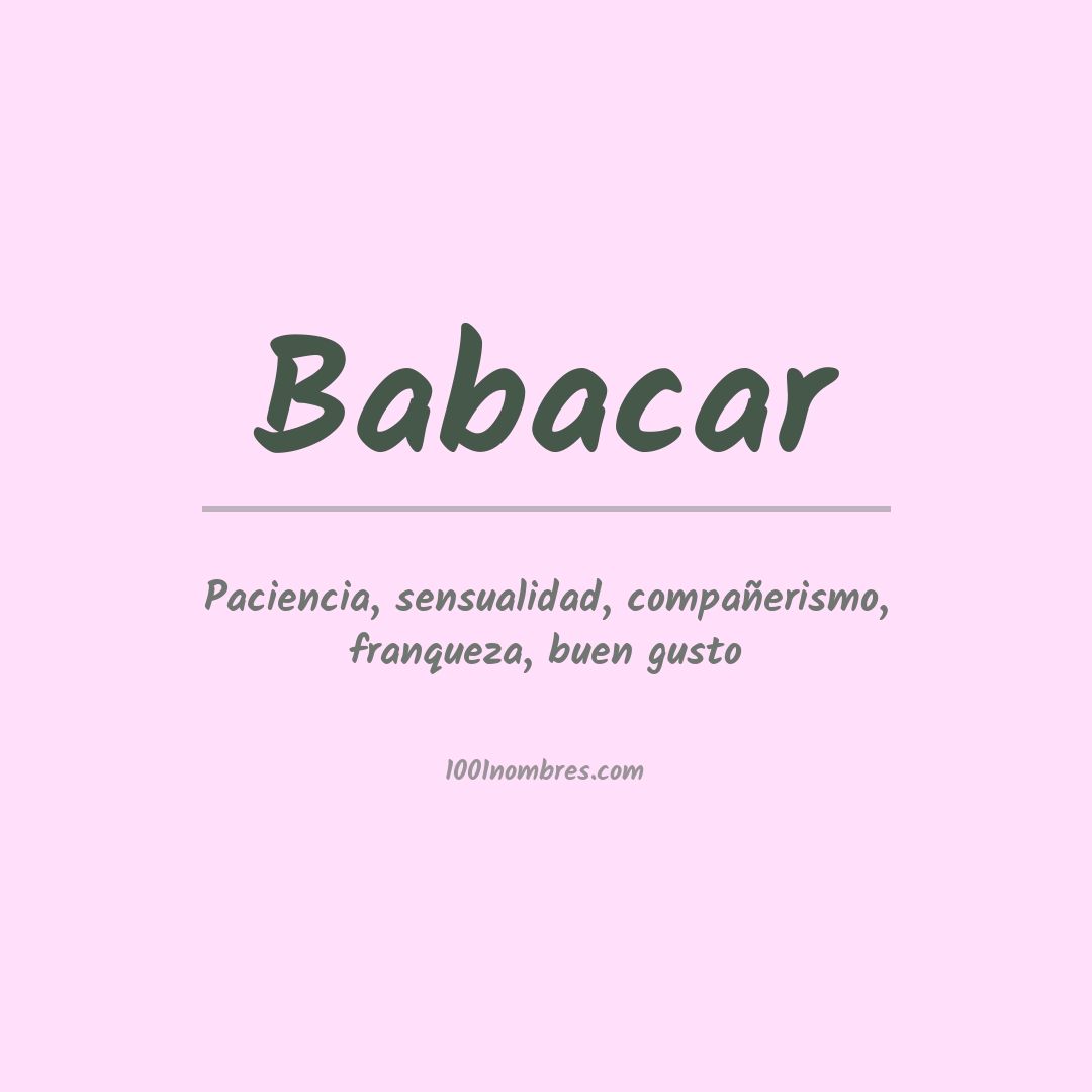 Significado del nombre Babacar Significado del nombre Babacar