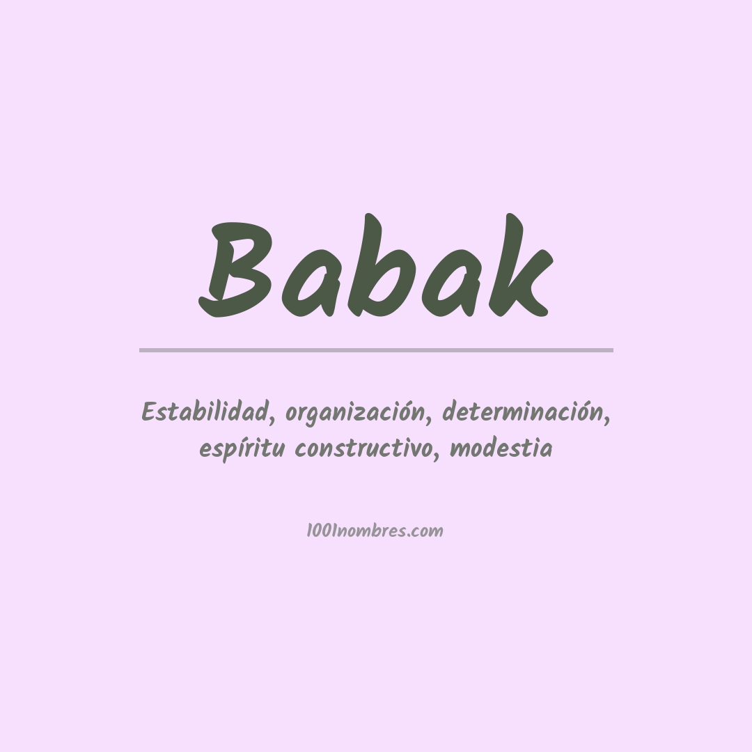 Significado del nombre Babak Significado del nombre Babak