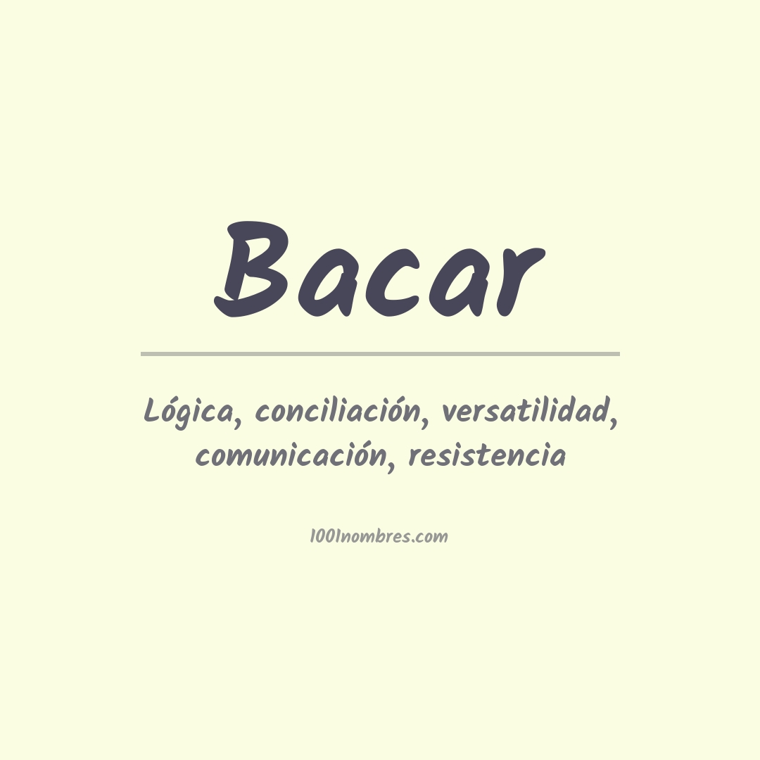 Significado del nombre Bacar Significado del nombre Bacar