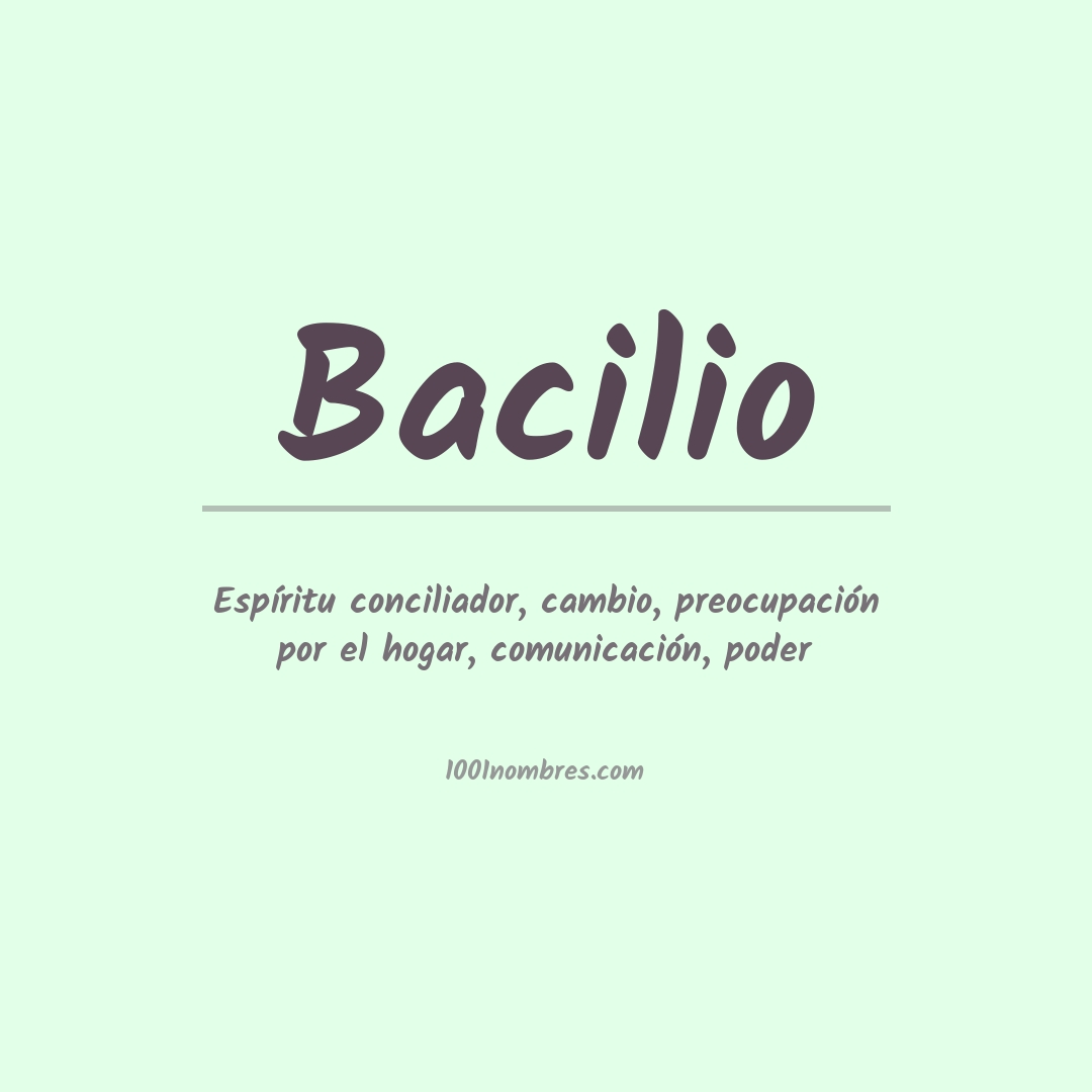 Significado del nombre Bacilio Significado del nombre Bacilio